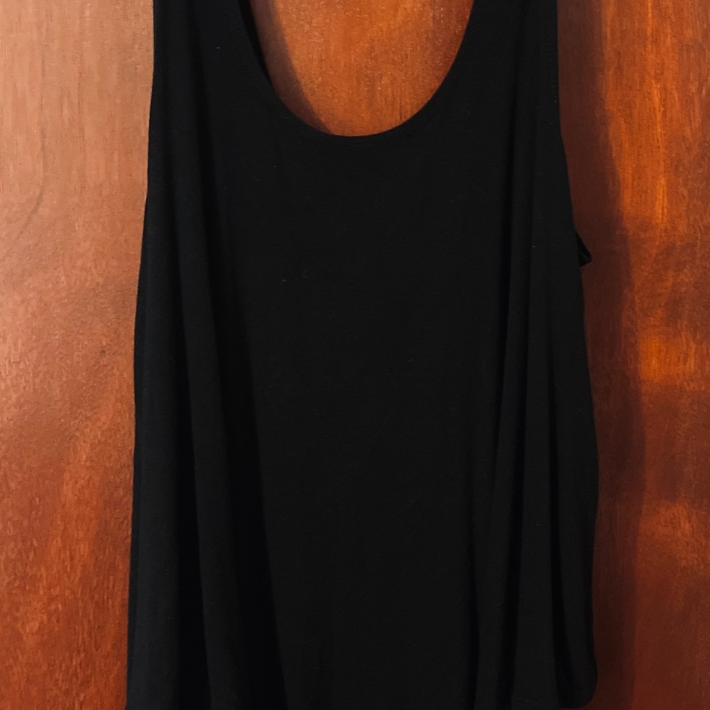 h.i.p. Black Relaxed Tank Top